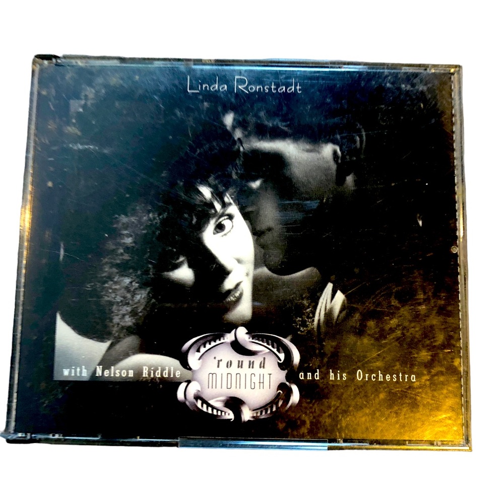 LINDA RONSTADT W NELSON RIDDLE 2 CD Set ‘“ROUND MIDNIGHT“ Asylum Records…